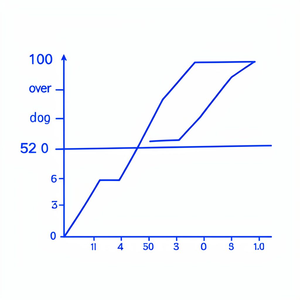 A minimal line drawing of a mean arterial pressure reference chart in navy and cream